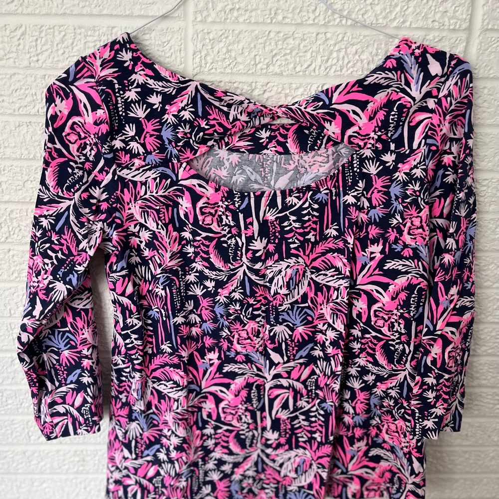 Lilly Pulitzer - Tristan Top, Coastal Jersey, Size M, Swing of Things